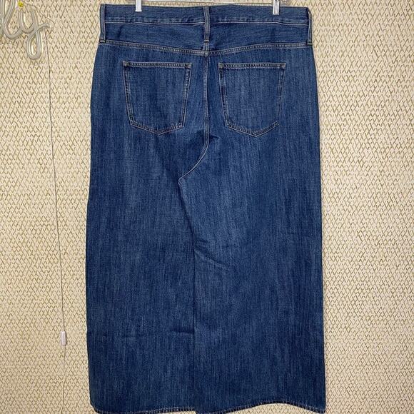 NWT Plus Size J Crew High-Rise Superwide-Leg 100% Cotton Blue Wash Jeans Size 36 - Picture 7 of 11
